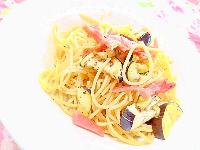 ほんだしde❤ベーコンと茄子のパスタ❤