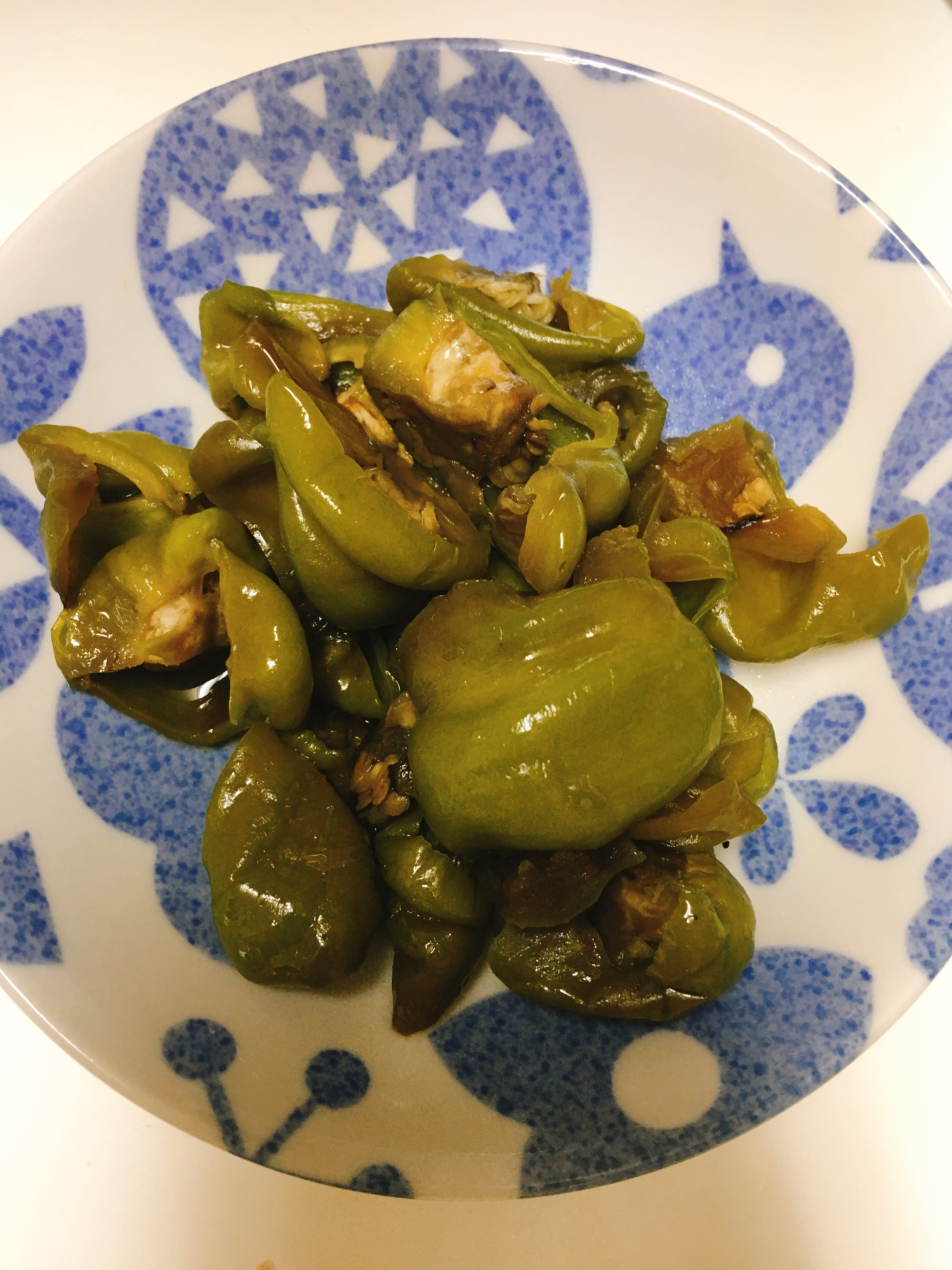 かぐらなんばんの甘辛炒め