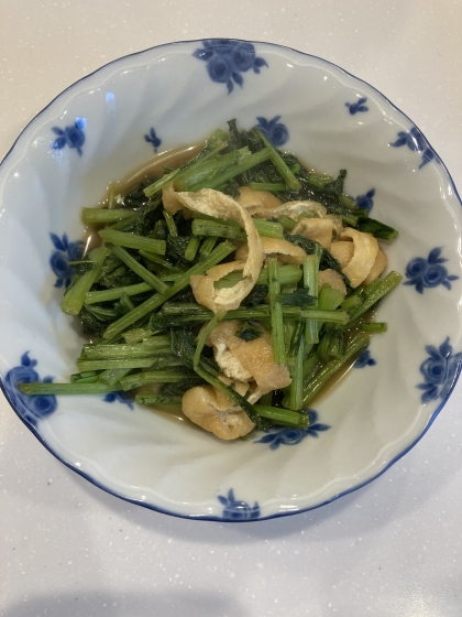 かぶの葉（大根葉）と揚げの中華煮びたし