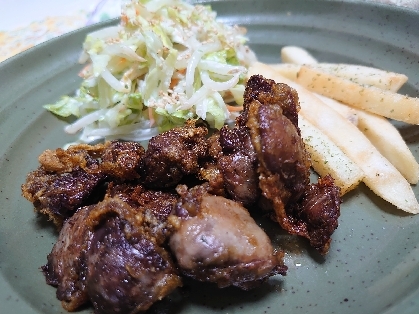 スタミナアップ！鶏レバーのカレー竜田揚げ♪