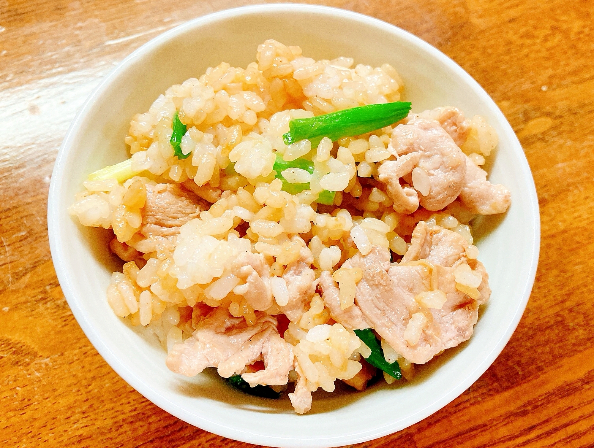 豚肉と分葱の炒めご飯