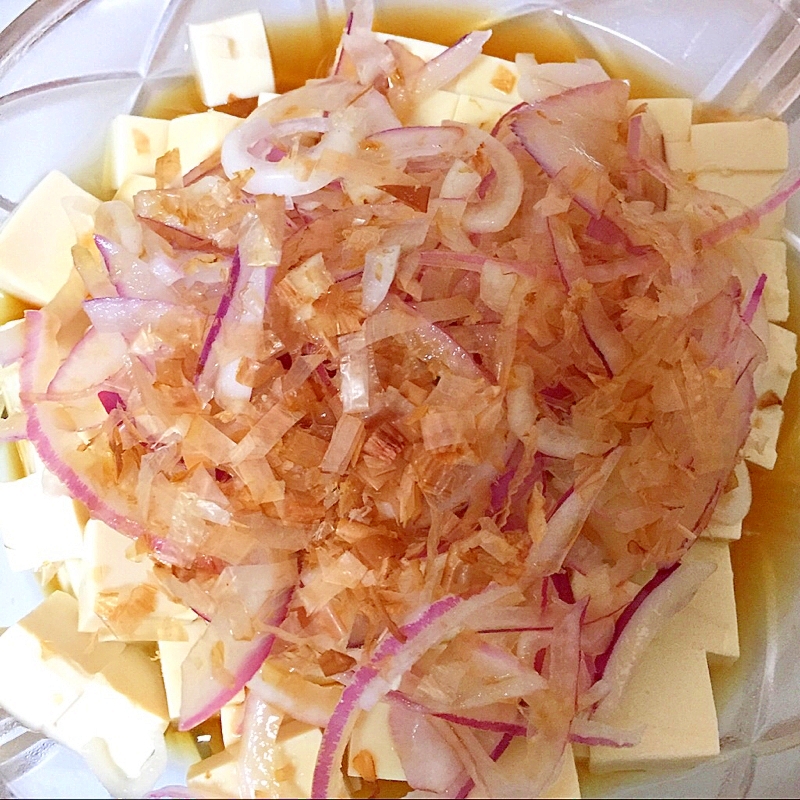 豆腐と紫色玉ねぎのおかかポン酢 レシピ 作り方 By Thank You Good Bye 楽天レシピ