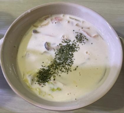 白菜とベーコンのミルクスープ♡牛乳消費♡Ca補給