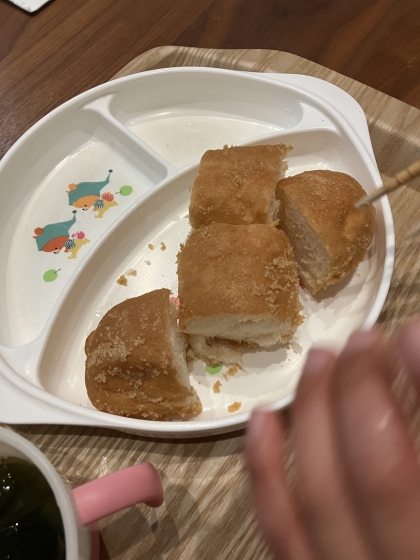 きな粉アーモンド揚げパン☆懐かし〜い給食的お菓子