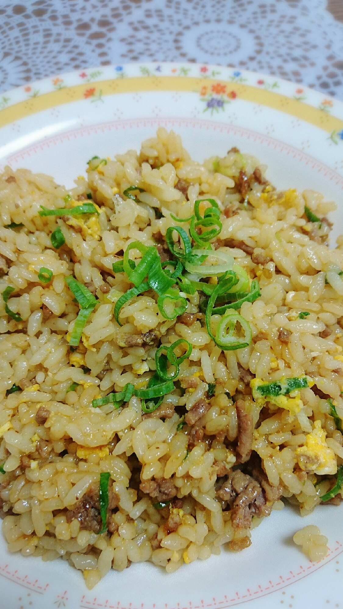 焼き肉のタレと挽き肉で美味しいチャーハン