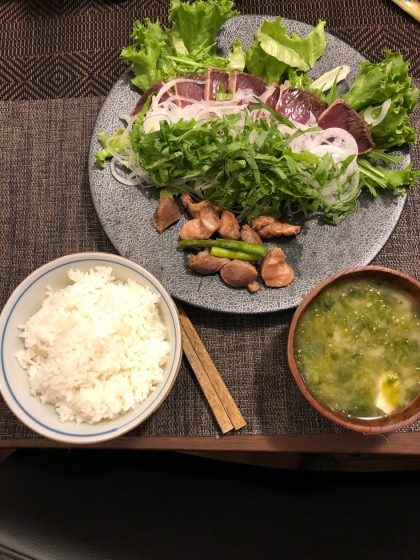 あおさの味噌汁、美味しかったでーす！
旨みが出るんですかねー。