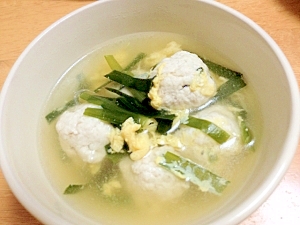 山芋団子の中華スープ