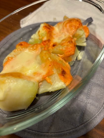 新じゃが芋の明太子マヨネーズ焼き