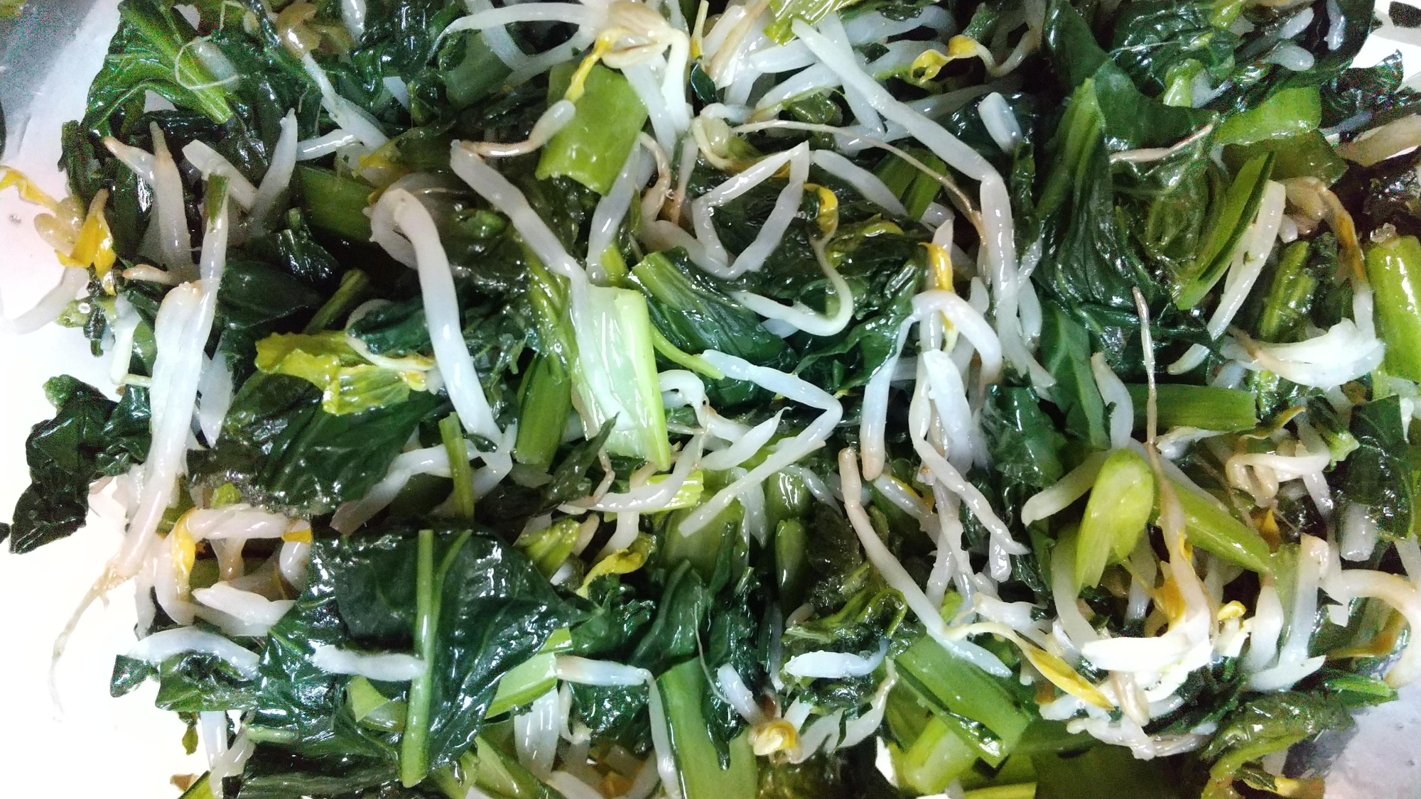 ほうれん草、小松菜、もやしのナムル