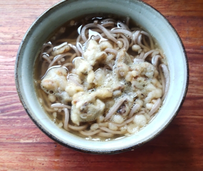 春の味✨たけのこと菜の花の天ぷらうどん