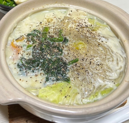 ゴクゴク飲めちゃう手作り、ごま豆乳鍋