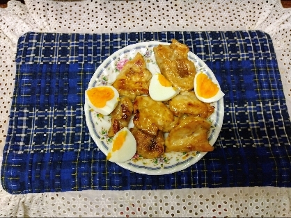 鶏胸肉とゆでたまごの甘辛炒め