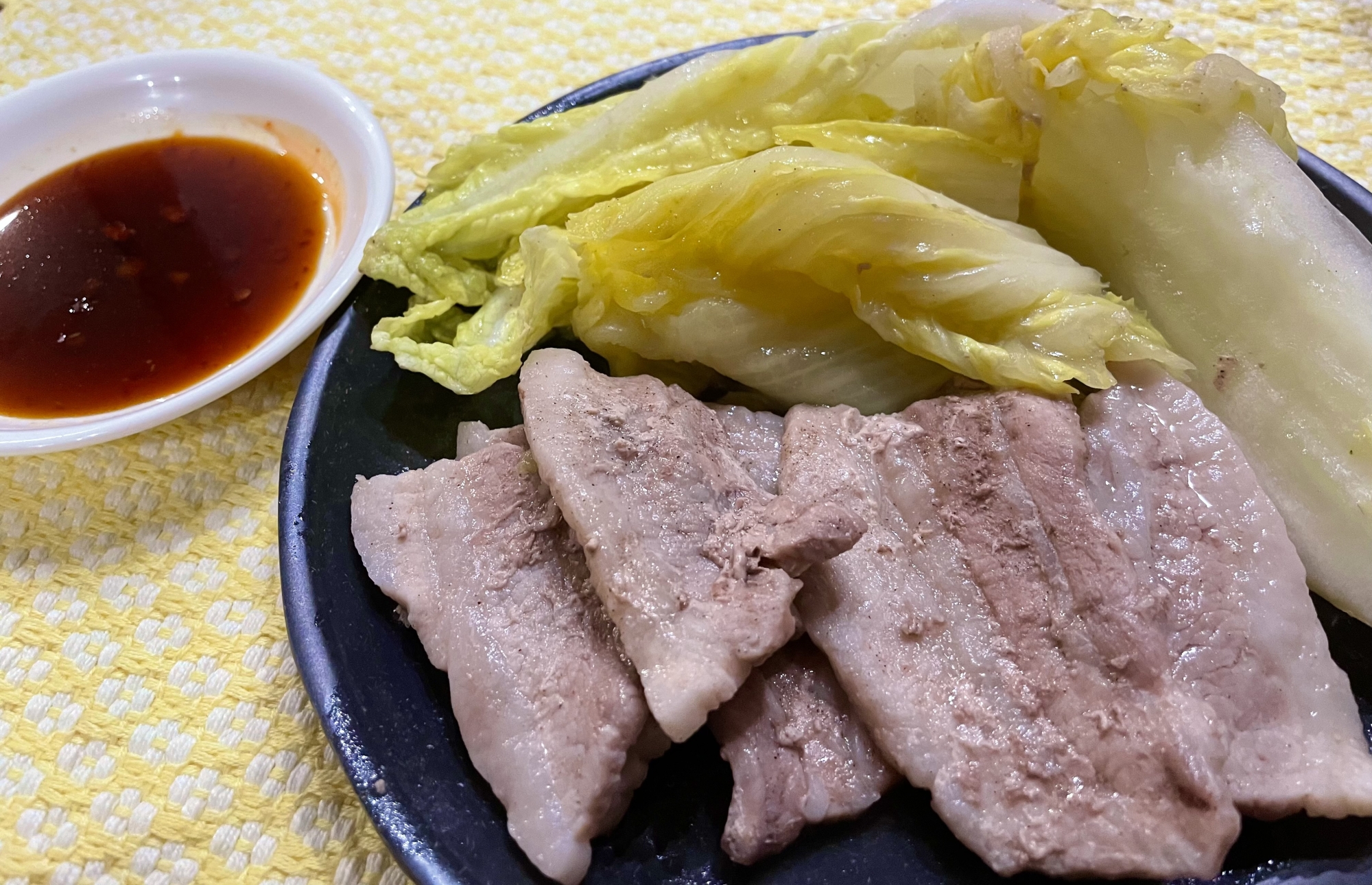 【フライパンde簡単】白菜と豚バラ肉の蒸し焼き⭐️