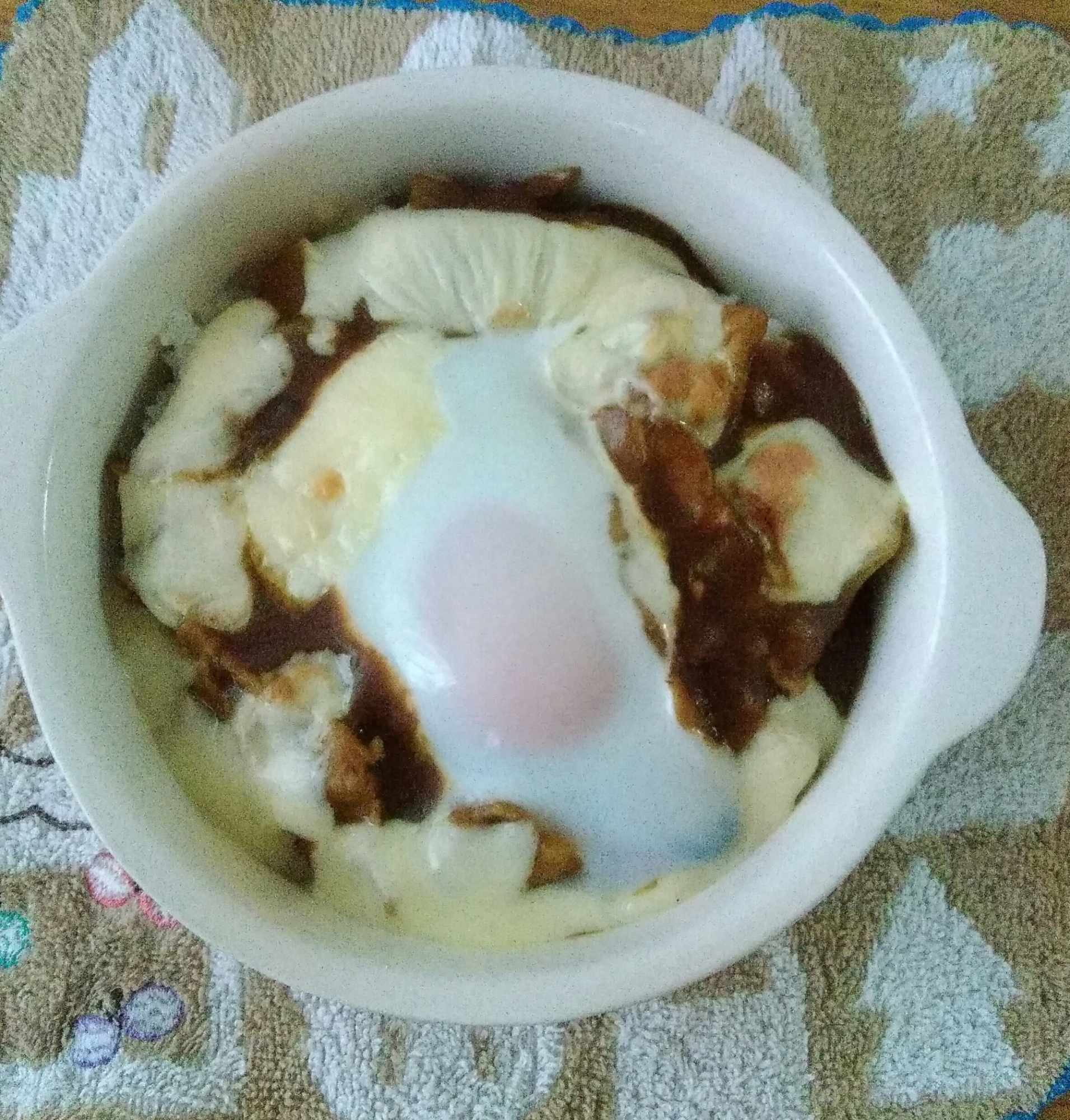 前日の余ったカレーでアレンジ☆焼きカレー