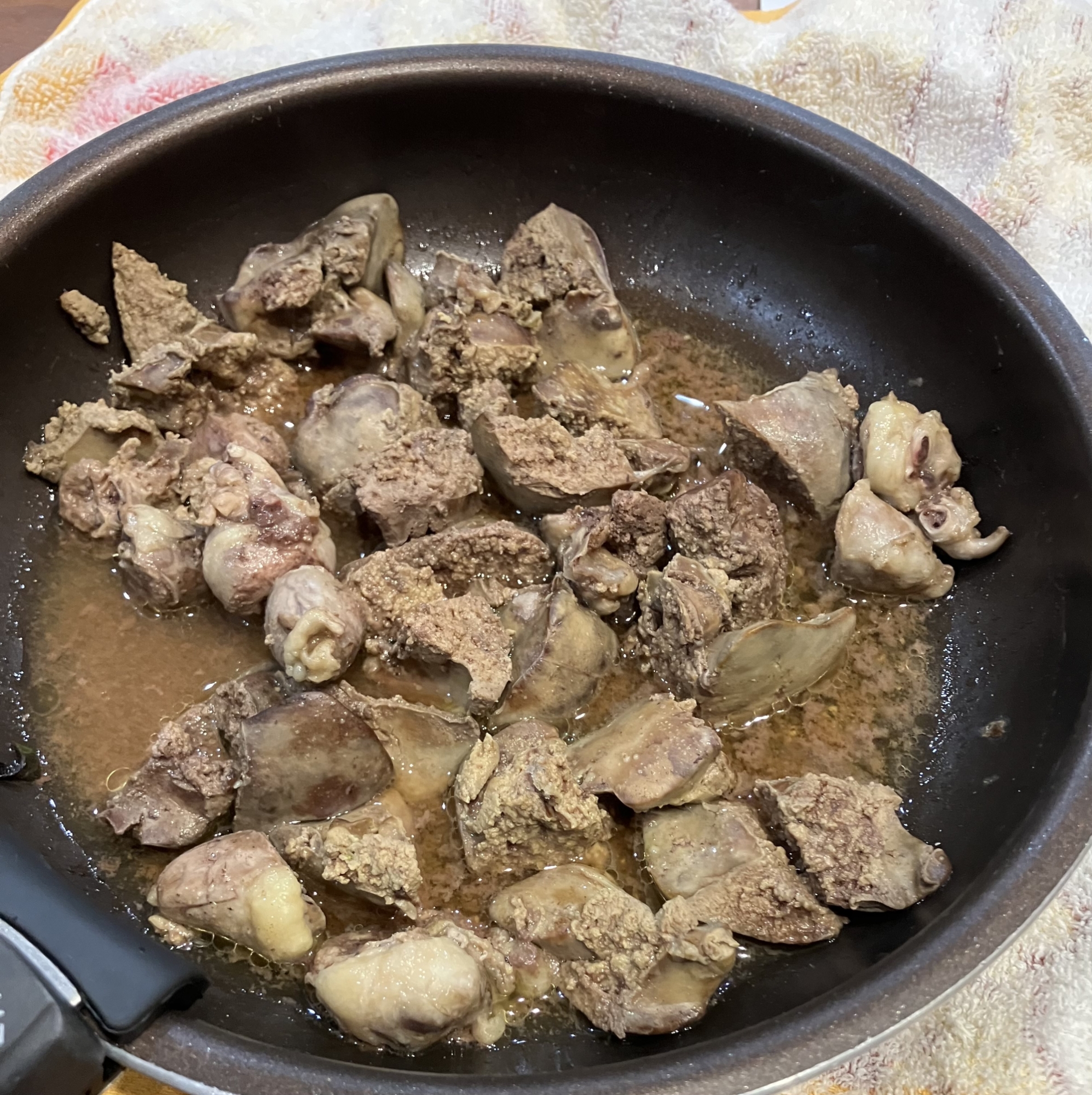 トリレバの味噌味炒め