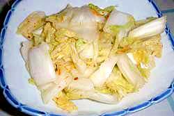 ピリッとした白菜の即席漬け