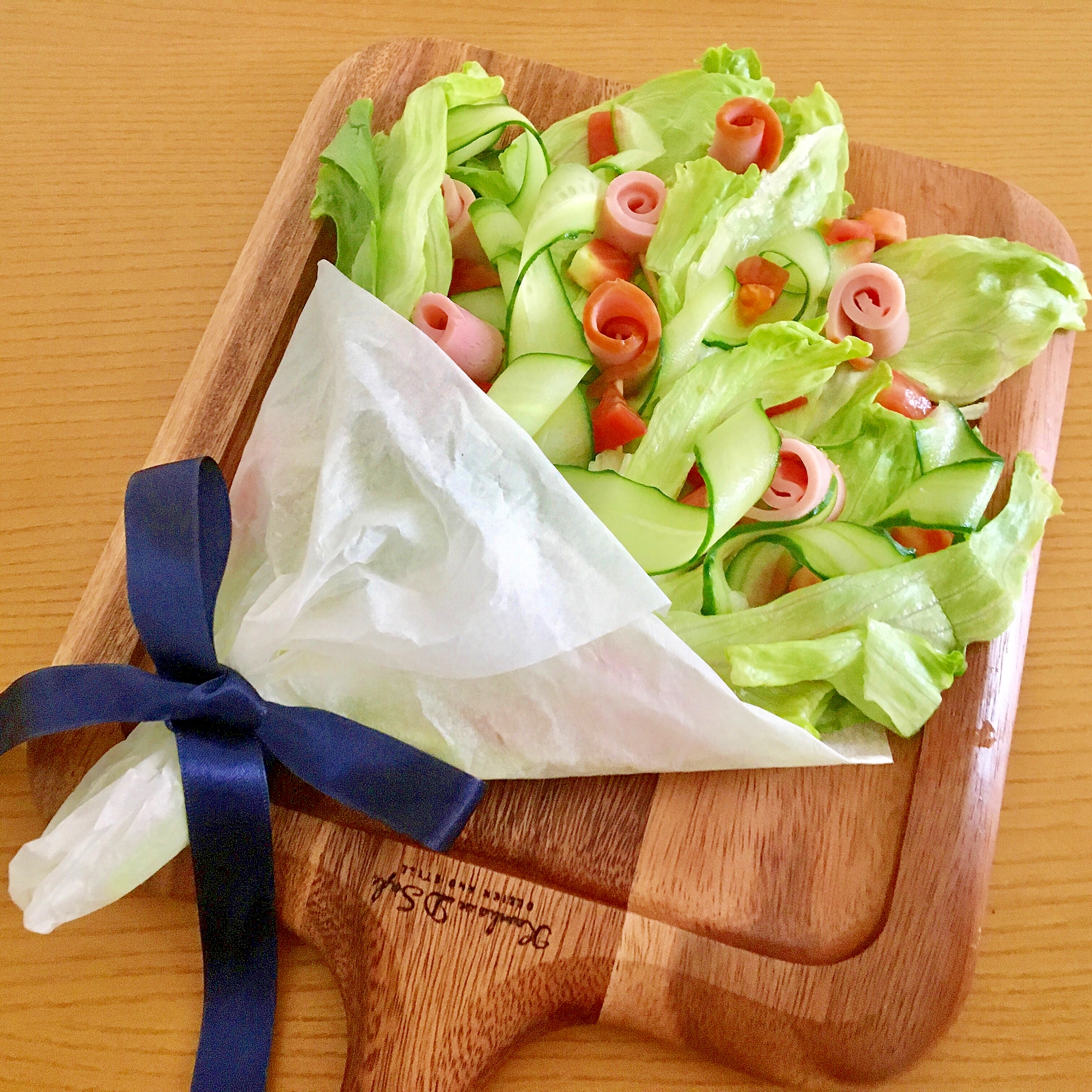 記念日 パーティーに 簡単サラダブーケ レシピ 作り方 By Tamagoのごはん 楽天レシピ