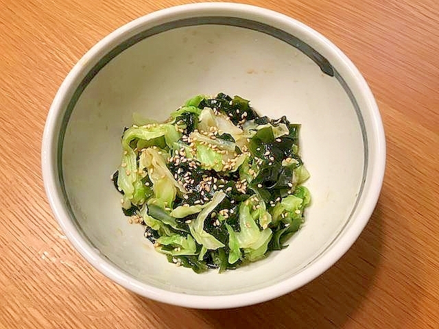 ワカメとキャベツの昆布だし酢の物