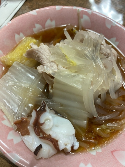 厚揚げ、椎茸の水炊き