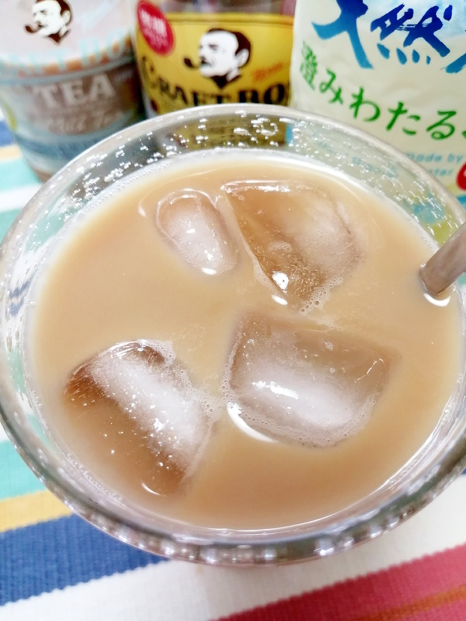 アイス☆グリーンミルクティーカフェオレ♪