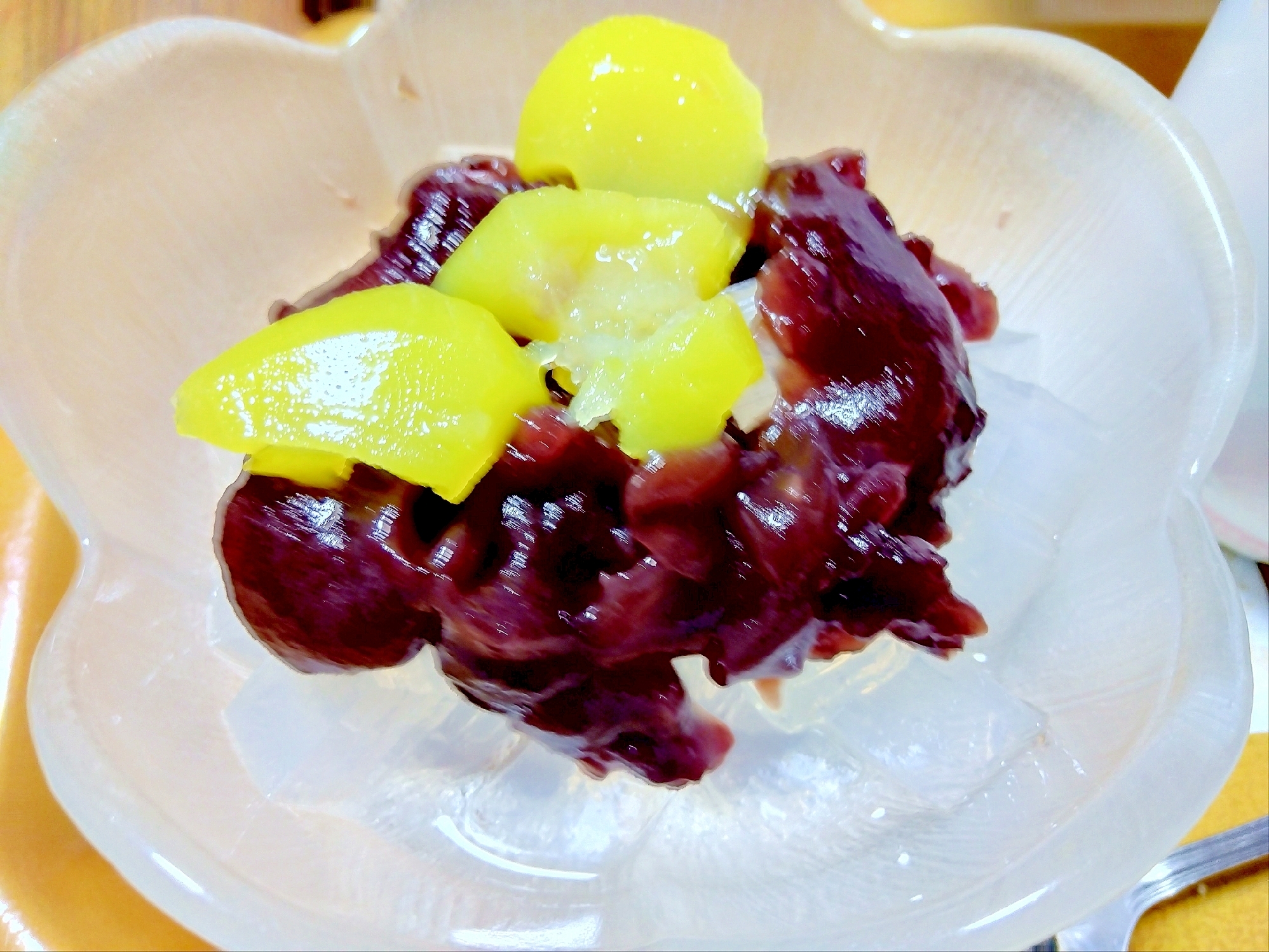 栗甘露煮あんみつ