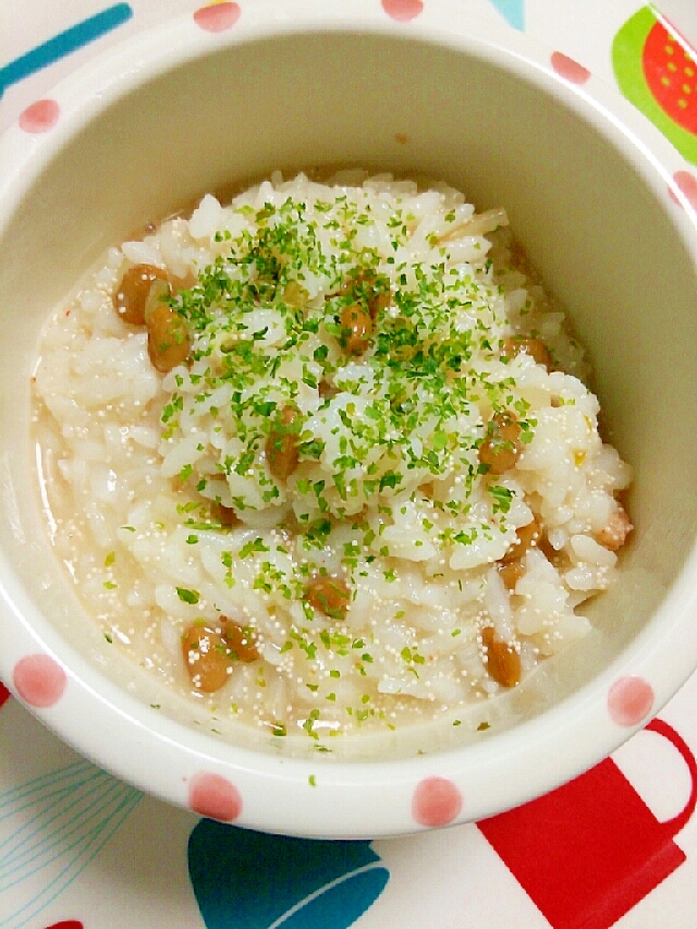 離乳食☆明太子と納豆とモヤシのおじや