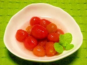 ミニトマトのシロップ漬け レシピ 作り方 By ブルーボリジ 楽天レシピ