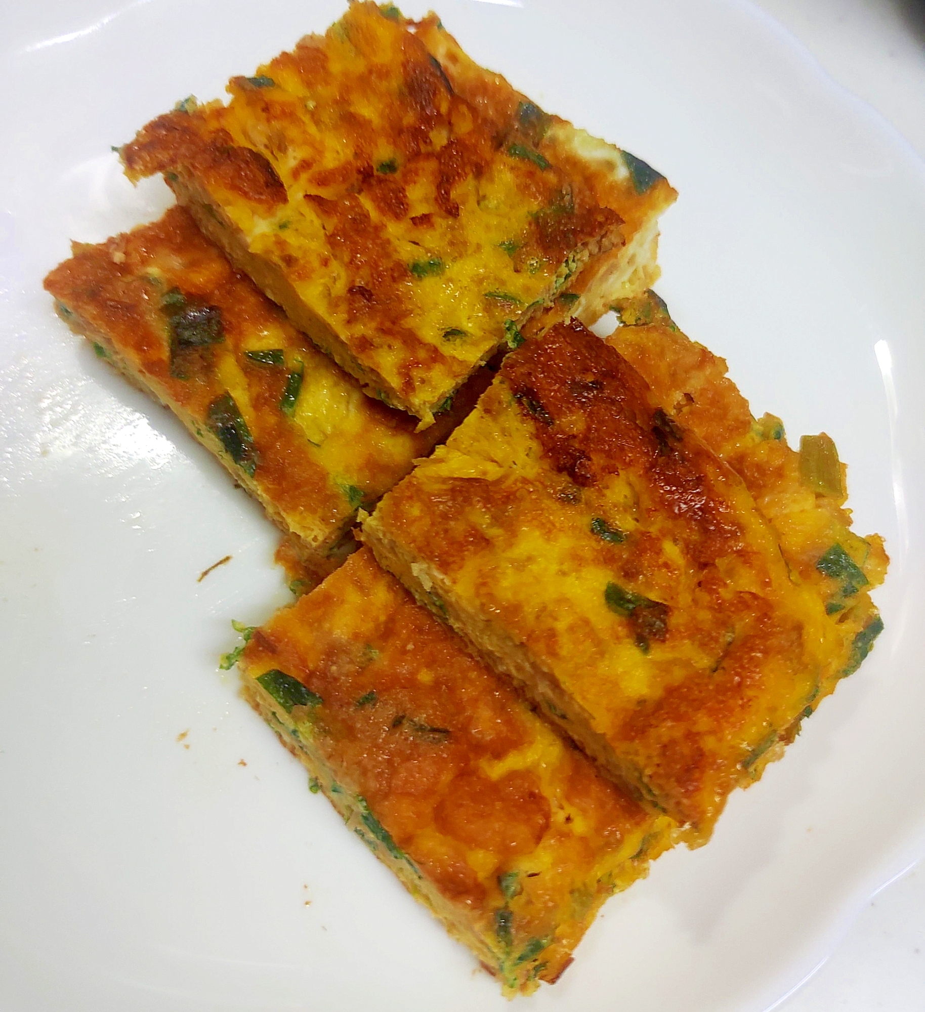 豚とニラ入り玉子焼き