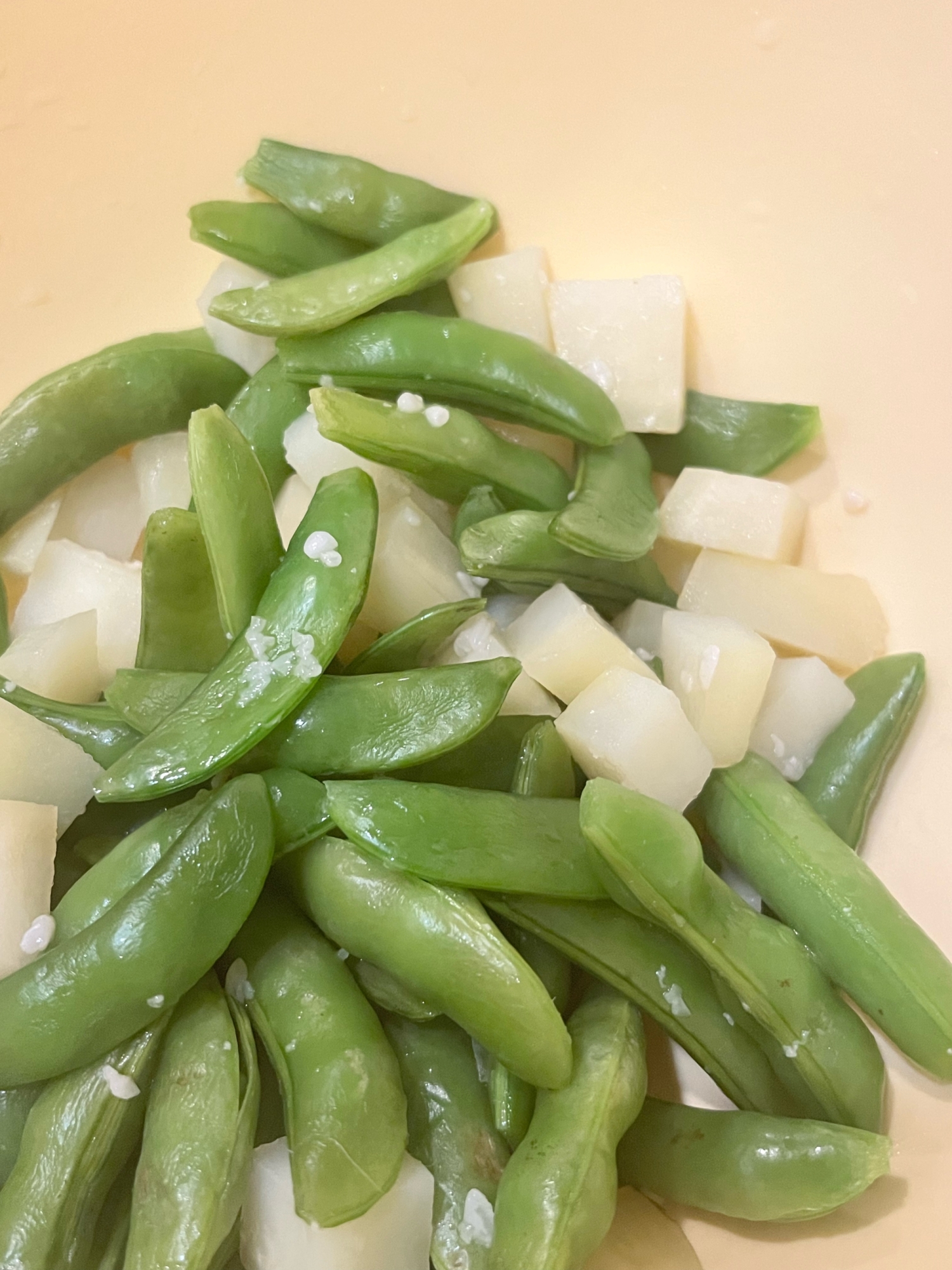 冬の温野菜〜スナップえんどうとジャガイモ〜