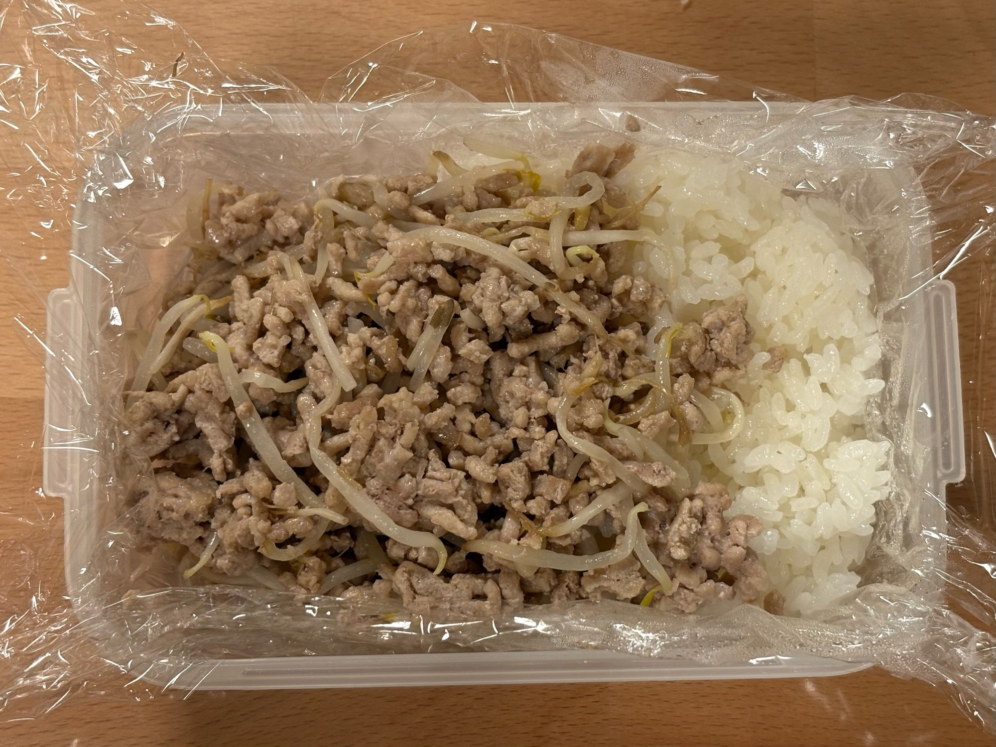豚ひき肉のもやし炒め弁当