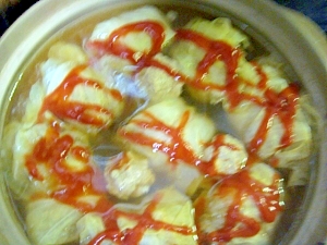 土鍋でコトコト☆玉ネギシャキシャキ！ロールキャベツ