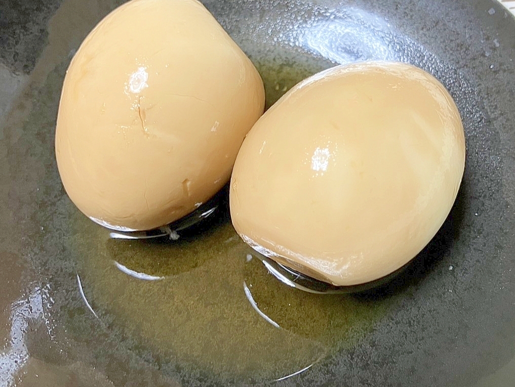 味ぽんと麺つゆで、あっさり味玉子