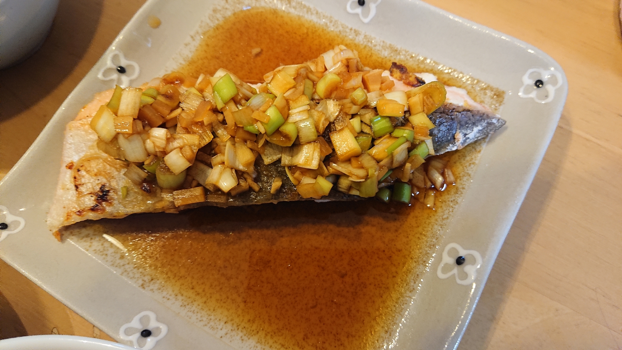 ネギ生姜ダレの焼き鮭