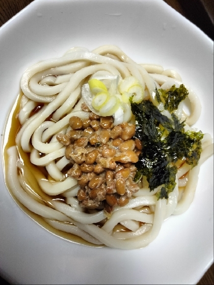 納豆の温うどん