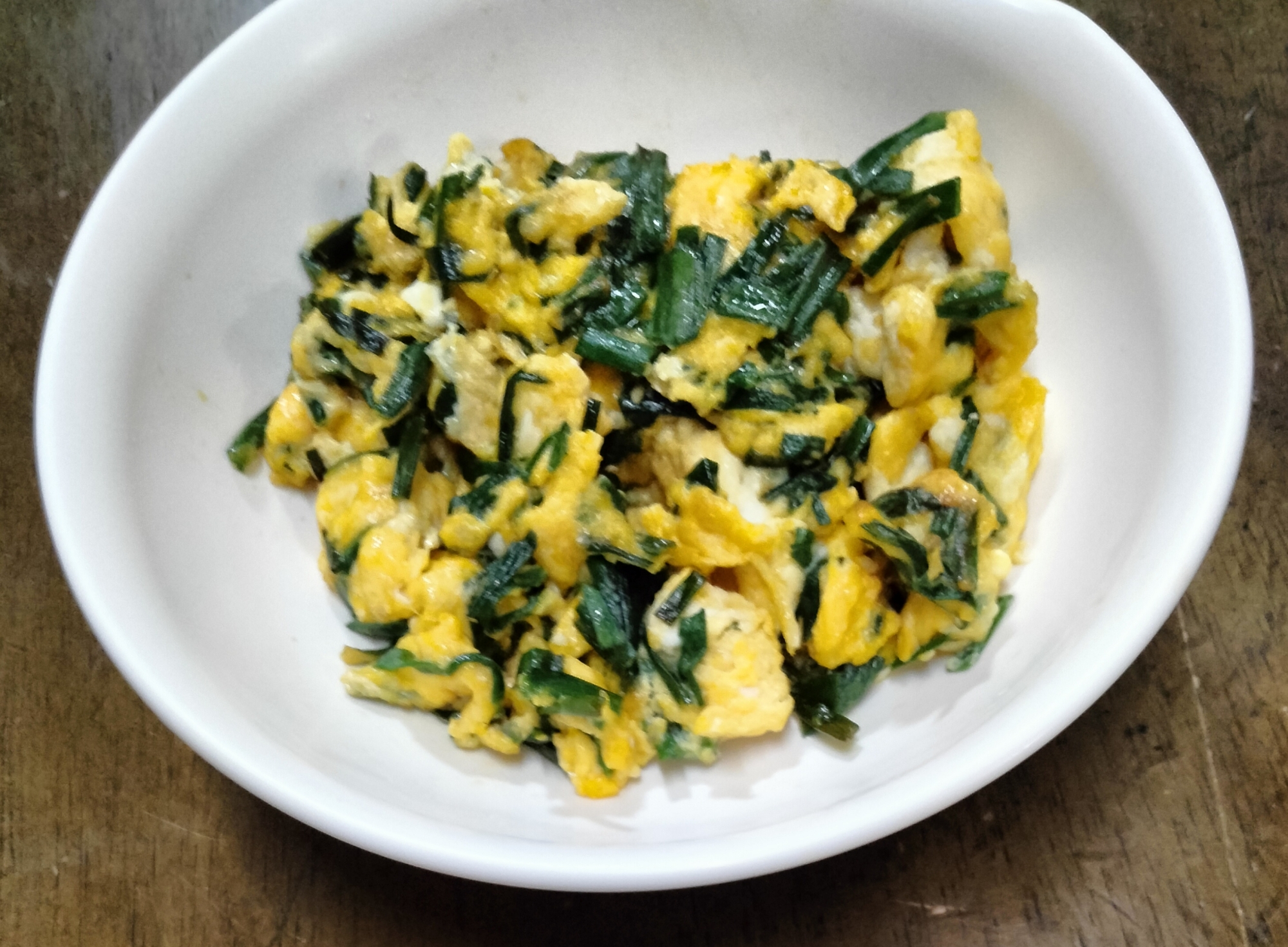 わけぎたっぷり入れた卵炒め