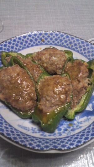 和風でおいしい☆ピーマン肉詰めの甘辛煮