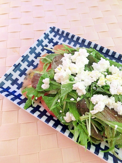 トマトとベビーリーフのヘルシーサラダ レシピ 作り方 By はぁぽじ 楽天レシピ トマトとベビーリーフのヘルシーサラダ レシピ 作り方 By はぁぽじ 楽天レシピ