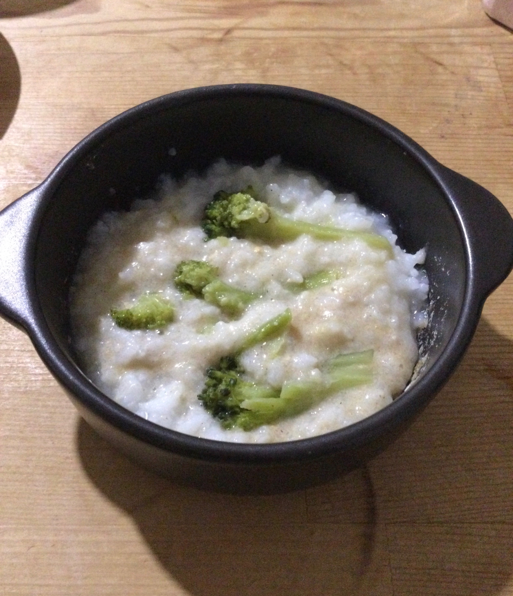 ブロッコリーそば粉入りおじや♪