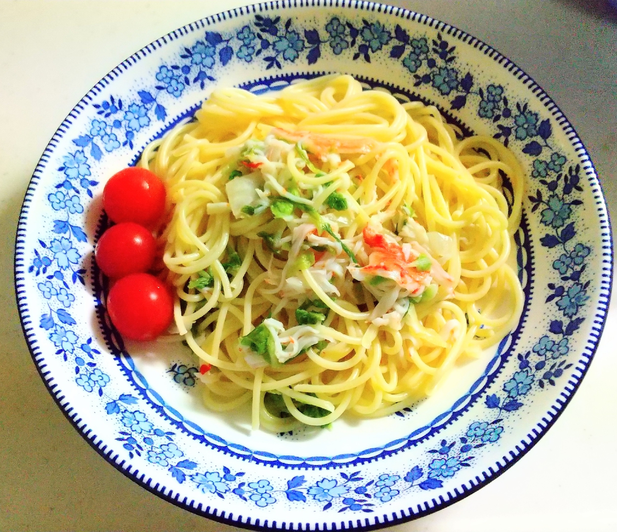 簡単✿冷めても美味しい白菜＆かにかまスパゲティ✿