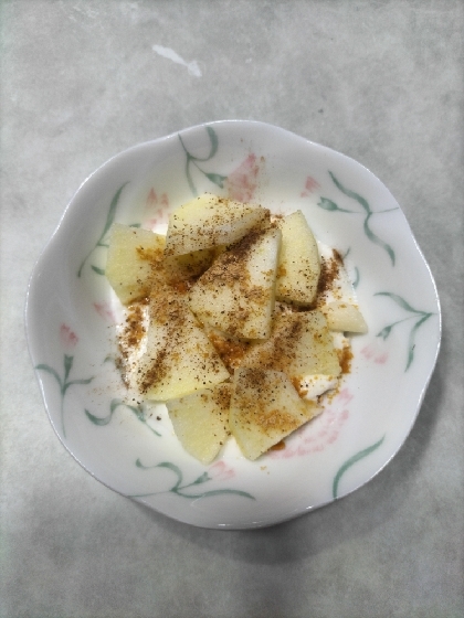 オートミールとりんごのホットヨーグルト