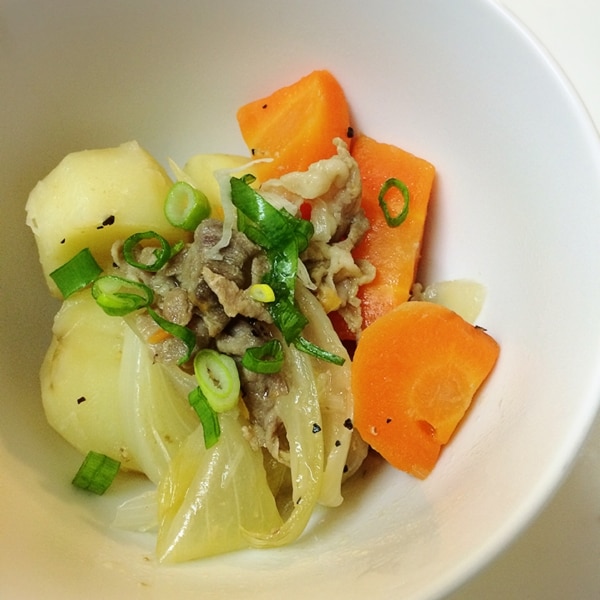 豚肉と鶏ガラスープの素で 塩肉じゃが レシピ 作り方 By Ajisai624 楽天レシピ 豚肉と鶏ガラスープの素で 塩肉じゃが レシピ 作り方 By Ajisai624 楽天レシピ