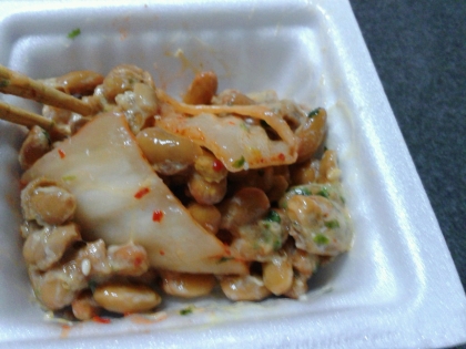 キムチの素ｄｅ❤マヨ胡麻青海苔納豆❤