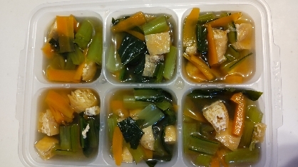 簡単にできました♡小松菜は鉄分多いので食べてくれるといいな(^o^)