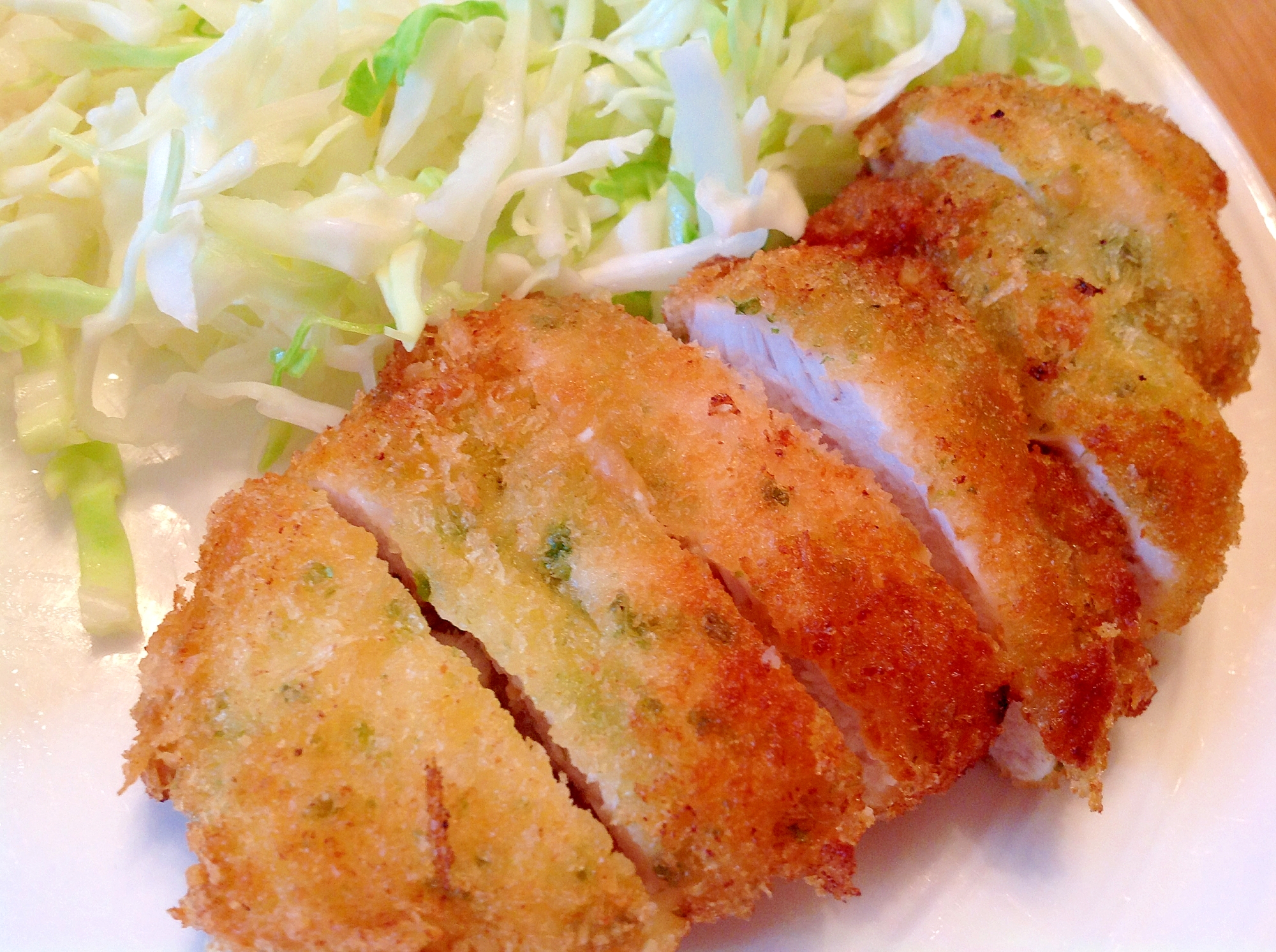 梅と青海苔のチキンカツ