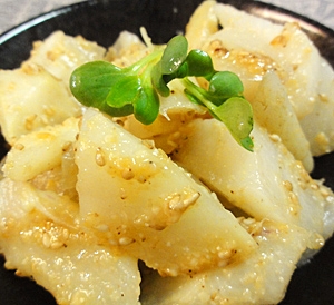 超簡単、茹でウドの酢味噌あえ