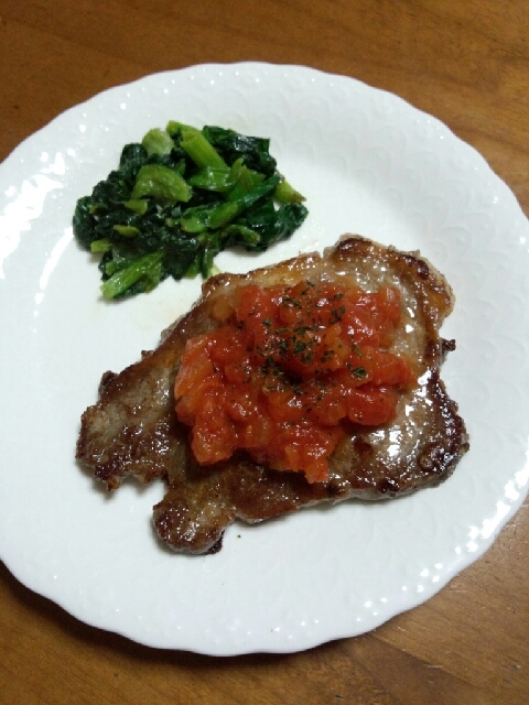 ポークソテー☆トマトソースがけ