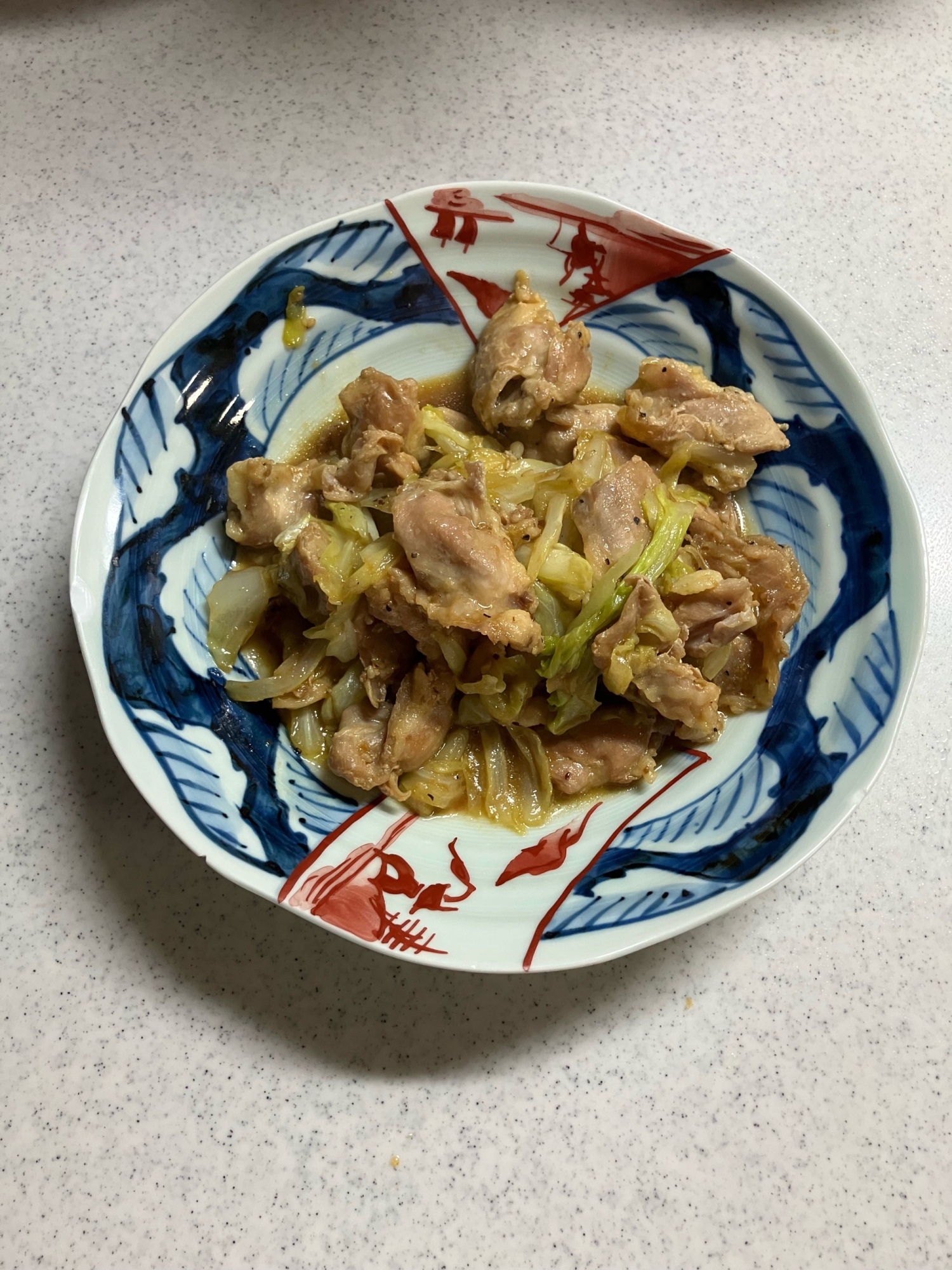 鶏ハラミとキャベツ炒め