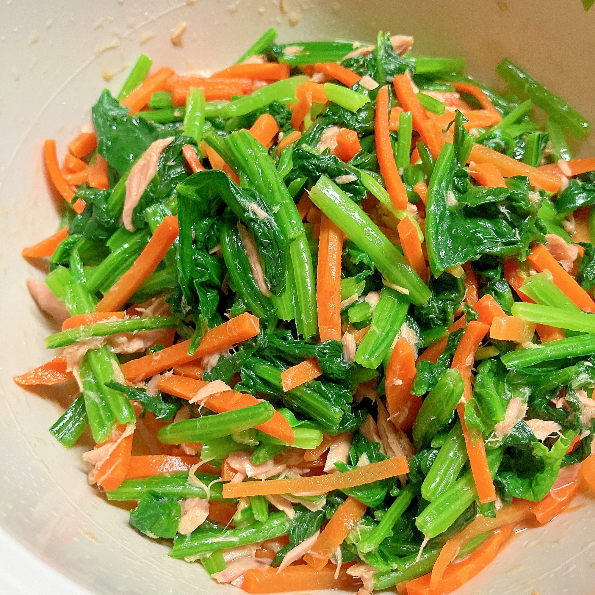 緑黄色野菜★ほうれん草とにんじんの温サラダ