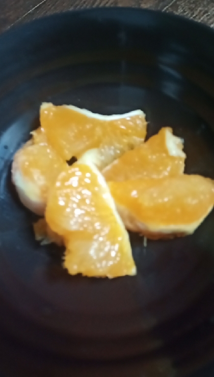 清美オレンジをきれいに切ることができました。