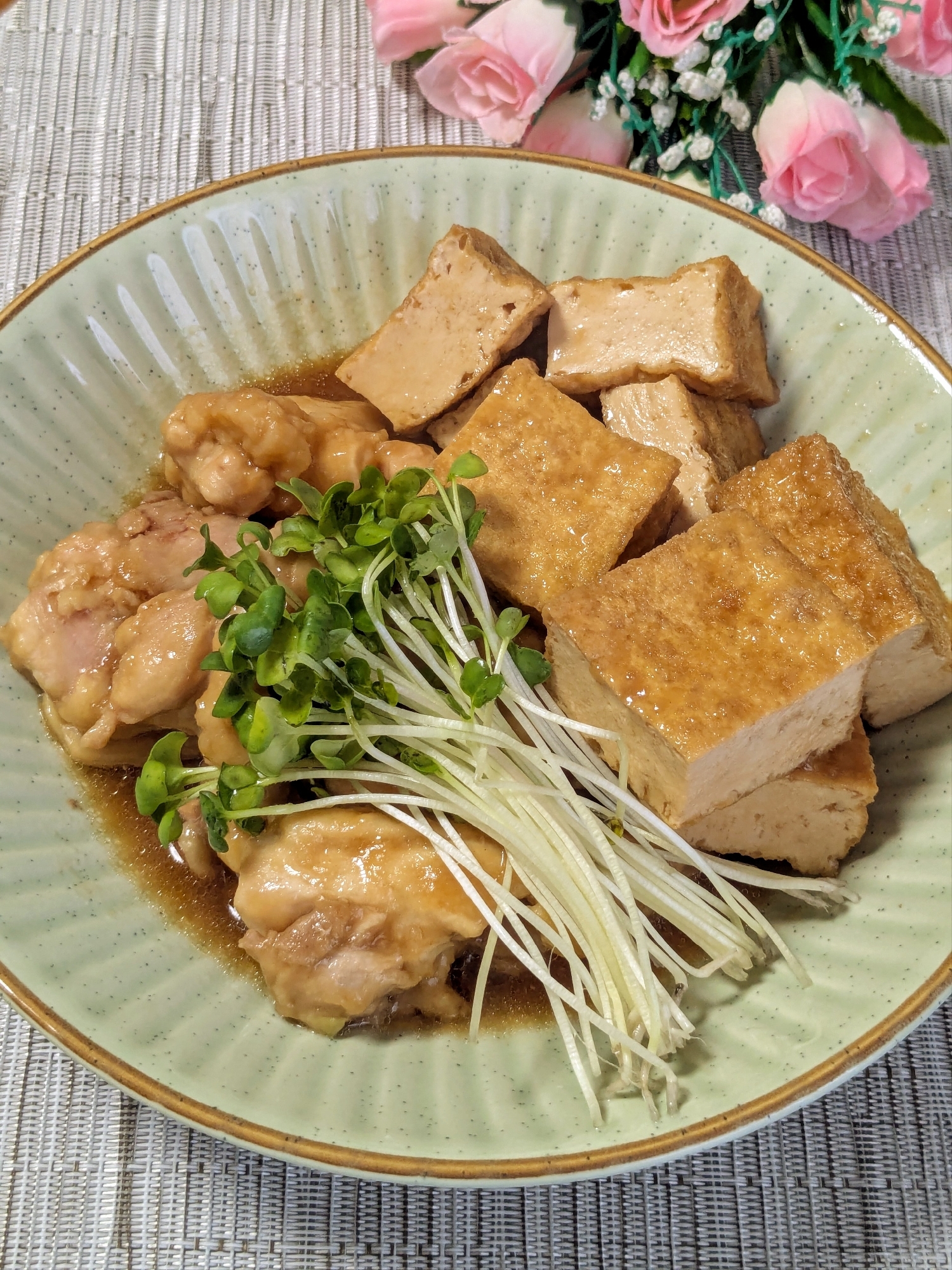 〜厚揚げと鶏もも肉の治部煮風〜
